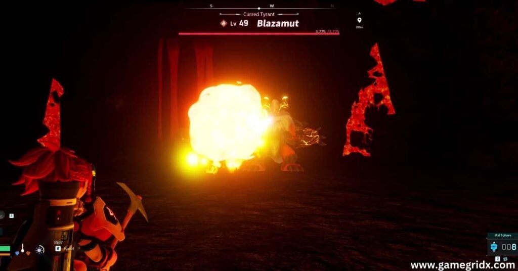 Blazamut boss fight location in Palworld