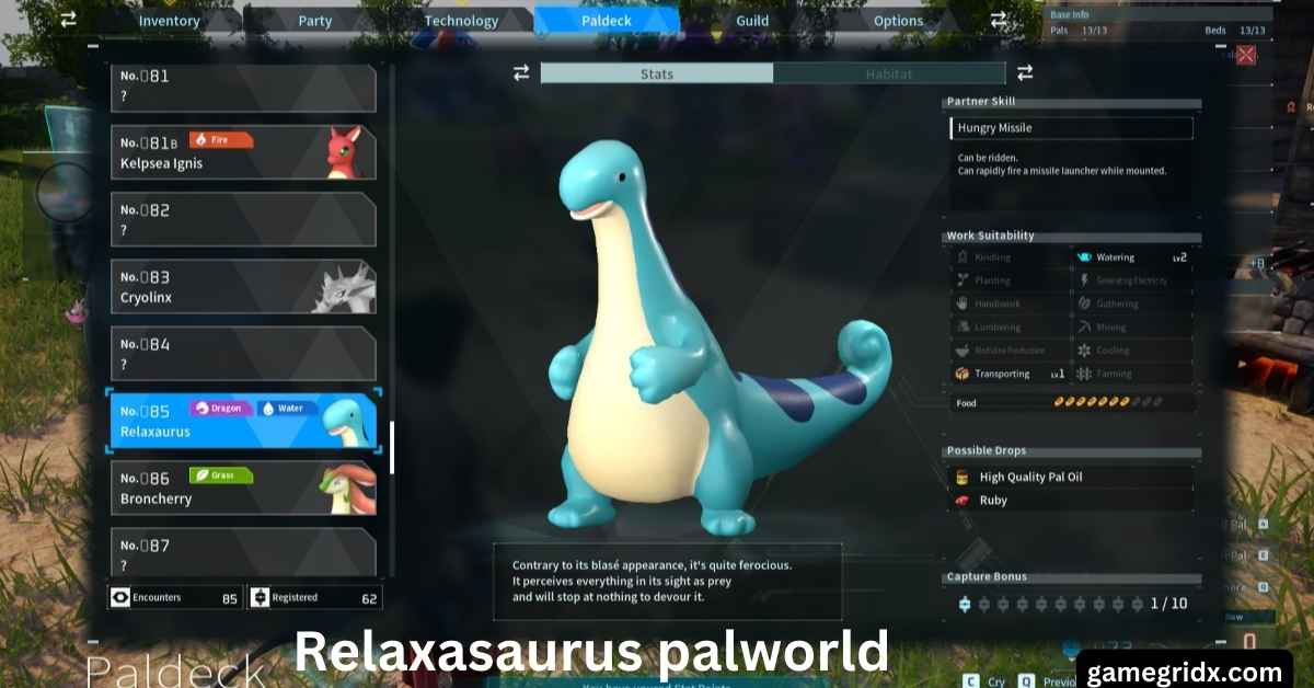 Relaxasaurus Locations in Palworld Best Places to Find It